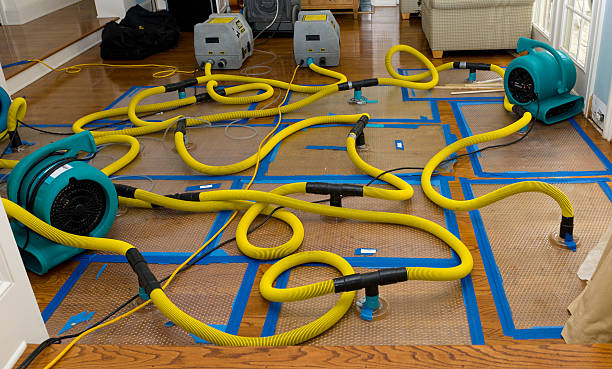Professional Flood Damage Restoration technician working in Norwich, OH